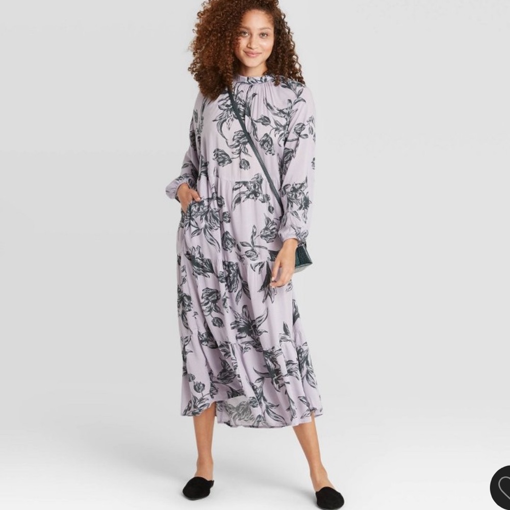 Floral long sleeve dress